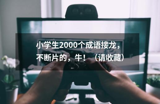 小学生2000个成语接龙,不断片的,牛!(请收藏)-第1张-游戏资讯-龙启网络