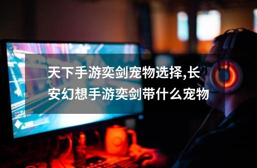 天下手游奕剑宠物选择,长安幻想手游奕剑带什么宠物-第1张-游戏资讯-龙启网络