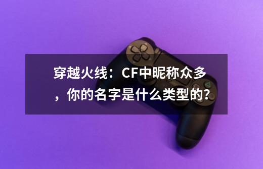 穿越火线:CF中昵称众多,你的名字是什么类型的?-第1张-游戏资讯-龙启网络