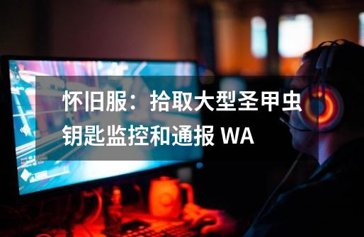 怀旧服:拾取大型圣甲虫钥匙监控和通报 WA-第1张-游戏资讯-龙启网络