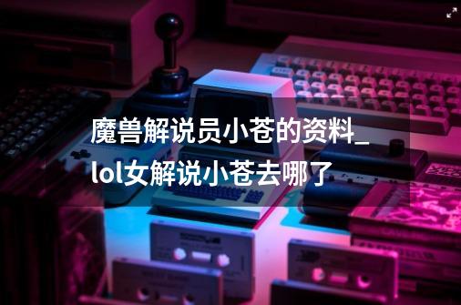 魔兽解说员小苍的资料_lol女解说小苍去哪了-第1张-游戏资讯-龙启网络