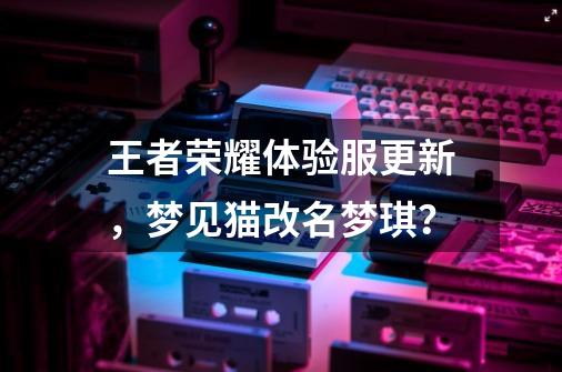 王者荣耀体验服更新,梦见猫改名梦琪?-第1张-游戏资讯-龙启网络