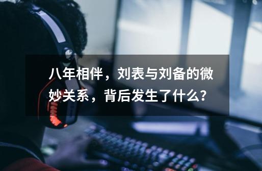 八年相伴,刘表与刘备的微妙关系,背后发生了什么?-第1张-游戏资讯-龙启网络