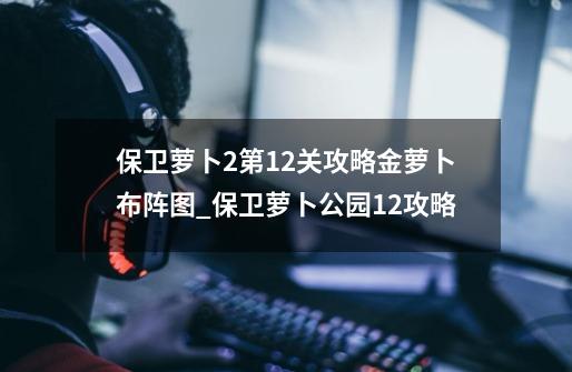 保卫萝卜2第12关攻略金萝卜布阵图_保卫萝卜公园12攻略-第1张-游戏资讯-龙启网络
