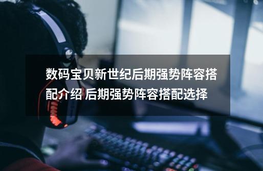 数码宝贝新世纪后期强势阵容搭配介绍 后期强势阵容搭配选择-第1张-游戏资讯-龙启网络