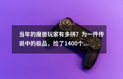 当年的魔兽玩家有多拼?为一件传说中的极品,捡了1400个垃圾箱-第1张-游戏资讯-龙启网络