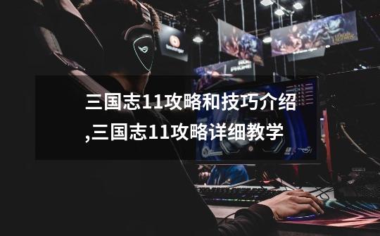 三国志11攻略和技巧介绍,三国志11攻略详细教学-第1张-游戏资讯-龙启网络