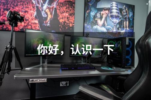 你好,认识一下-第1张-游戏资讯-龙启网络