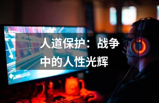 人道保护:战争中的人性光辉-第1张-游戏资讯-龙启网络