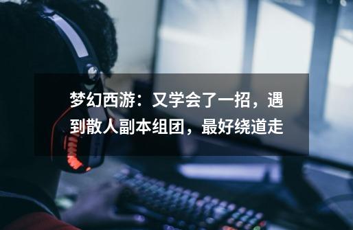 梦幻西游:又学会了一招,遇到散人副本组团,最好绕道走-第1张-游戏资讯-龙启网络