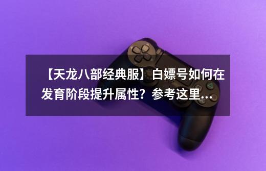 【天龙八部经典服】白嫖号如何在发育阶段提升属性?参考这里!-第1张-游戏资讯-龙启网络