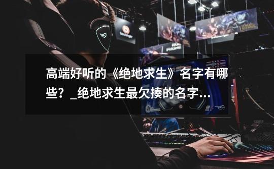 高端好听的《绝地求生》名字有哪些？_绝地求生最欠揍的名字是-第1张-游戏资讯-龙启网络