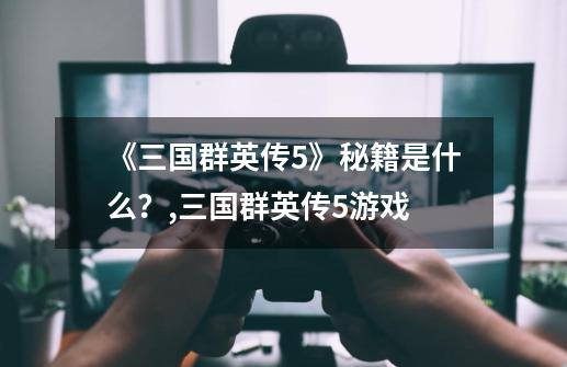 《三国群英传5》秘籍是什么?,三国群英传5游戏-第1张-游戏资讯-龙启网络
