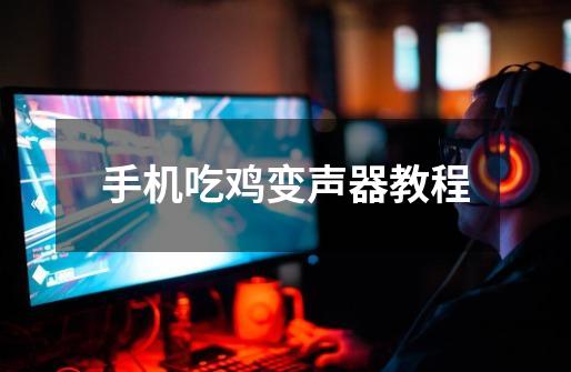 手机吃鸡变声器教程-第1张-游戏资讯-龙启网络