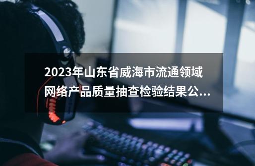 2023年山东省威海市流通领域网络产品质量抽查检验结果公示-第1张-游戏资讯-龙启网络