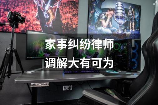 家事纠纷律师调解大有可为-第1张-游戏资讯-龙启网络