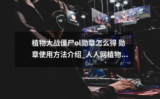 植物大战僵尸ol勋章怎么得 勋章使用方法介绍_人人网植物大战僵尸怎么得积分啊-第1张-游戏资讯-龙启网络