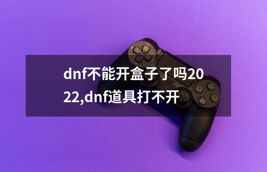 dnf不能开盒子了吗2022,dnf道具打不开-第1张-游戏资讯-龙启网络