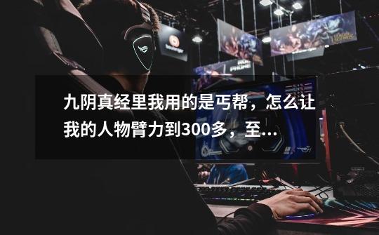 九阴真经里我用的是丐帮,怎么让我的人物臂力到300多,至少200.,九阴真经丐帮开什么经脉-第1张-游戏资讯-龙启网络