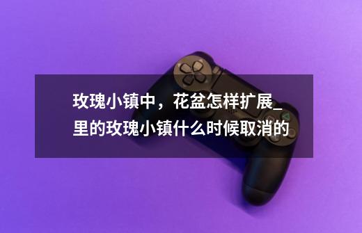 玫瑰小镇中,花盆怎样扩展_里的玫瑰小镇什么时候取消的?-第1张-游戏资讯-龙启网络