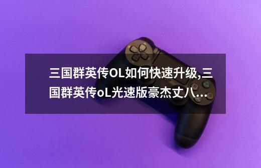 三国群英传OL如何快速升级,三国群英传oL光速版豪杰丈八蛇矛-第1张-游戏资讯-龙启网络