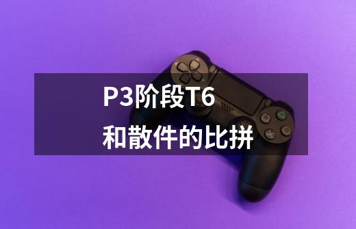 P3阶段T6和散件的比拼-第1张-游戏资讯-龙启网络