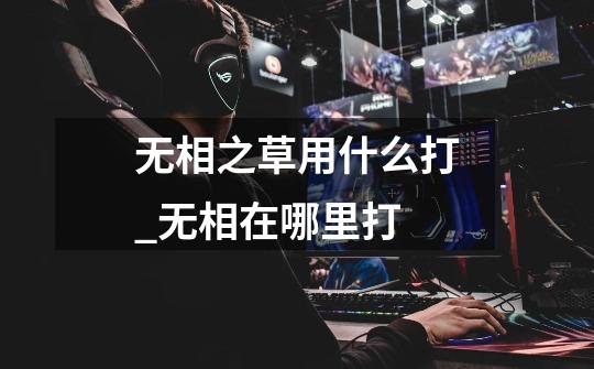 无相之草用什么打_无相在哪里打-第1张-游戏资讯-龙启网络