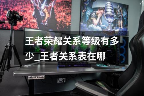 王者荣耀关系等级有多少_王者关系表在哪-第1张-游戏资讯-龙启网络