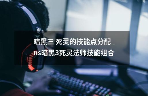 暗黑三 死灵的技能点分配_ns暗黑3死灵法师技能组合-第1张-游戏资讯-龙启网络