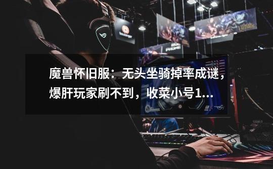 魔兽怀旧服：无头坐骑掉率成谜，爆肝玩家刷不到，收菜小号1次出-第1张-游戏资讯-龙启网络
