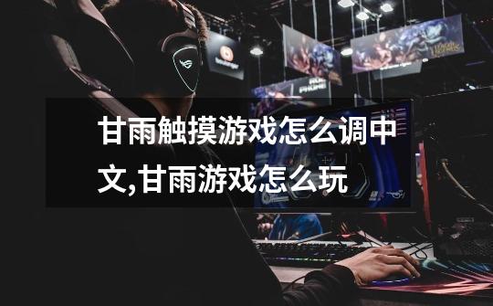甘雨触摸游戏怎么调中文,甘雨游戏怎么玩-第1张-游戏资讯-龙启网络