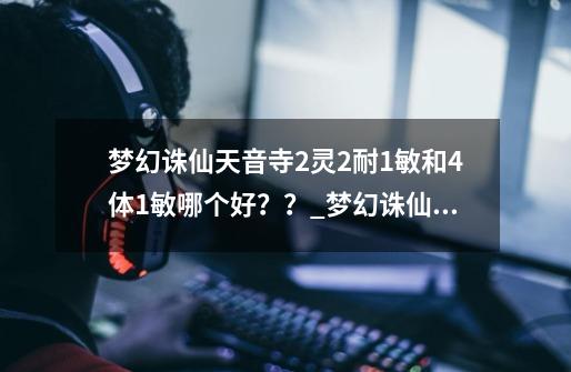 梦幻诛仙天音寺2灵2耐1敏和4体1敏哪个好??_梦幻诛仙启灵12到15用什么模式-第1张-游戏资讯-龙启网络