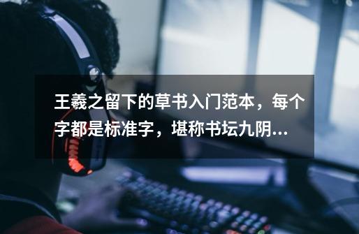 王羲之留下的草书入门范本,每个字都是标准字,堪称书坛九阴真经-第1张-游戏资讯-龙启网络