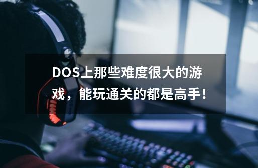 DOS上那些难度很大的游戏,能玩通关的都是高手!-第1张-游戏资讯-龙启网络