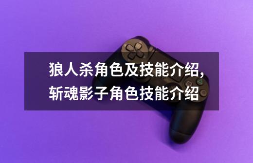 狼人杀角色及技能介绍,斩魂影子角色技能介绍-第1张-游戏资讯-龙启网络