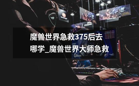 魔兽世界急救375后去哪学_魔兽世界大师急救-第1张-游戏资讯-龙启网络