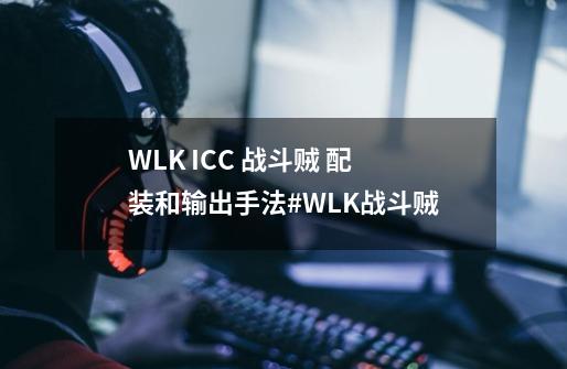 WLK ICC 战斗贼 配装和输出手法#WLK战斗贼-第1张-游戏资讯-龙启网络