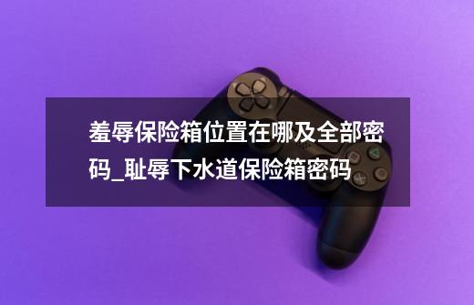 羞辱保险箱位置在哪及全部密码_耻辱下水道保险箱密码-第1张-游戏资讯-龙启网络