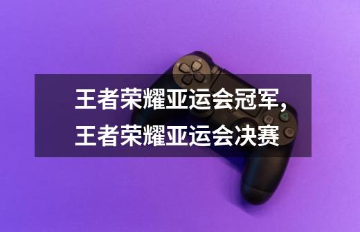 王者荣耀亚运会冠军,王者荣耀亚运会决赛-第1张-游戏资讯-龙启网络
