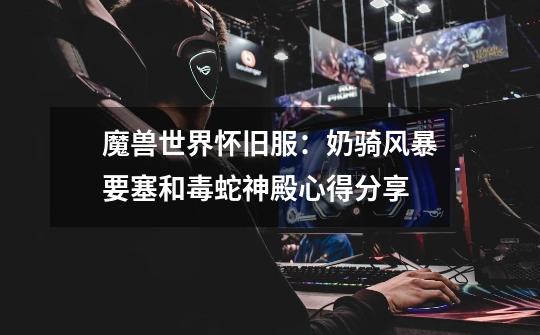魔兽世界怀旧服:奶骑风暴要塞和毒蛇神殿心得分享-第1张-游戏资讯-龙启网络