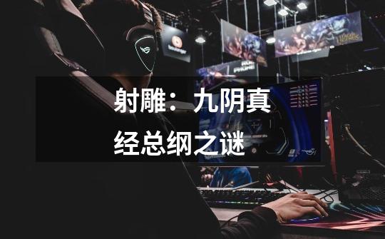 射雕:九阴真经总纲之谜-第1张-游戏资讯-龙启网络